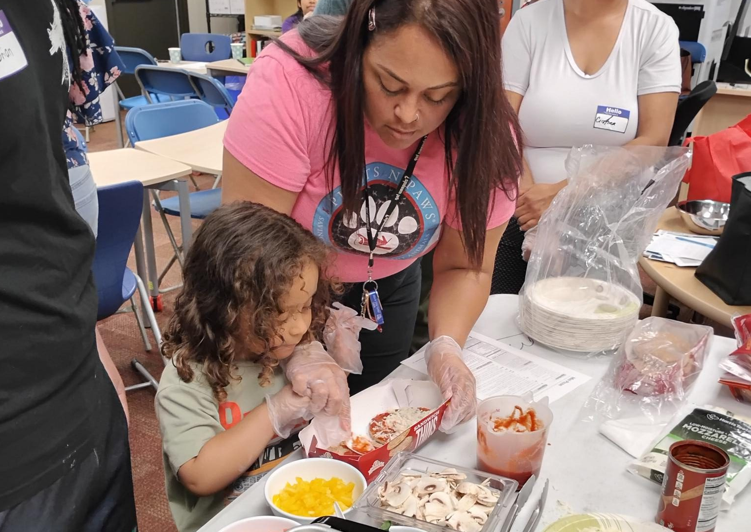 2025 CCSD Welcome Center Prepping Pizzas